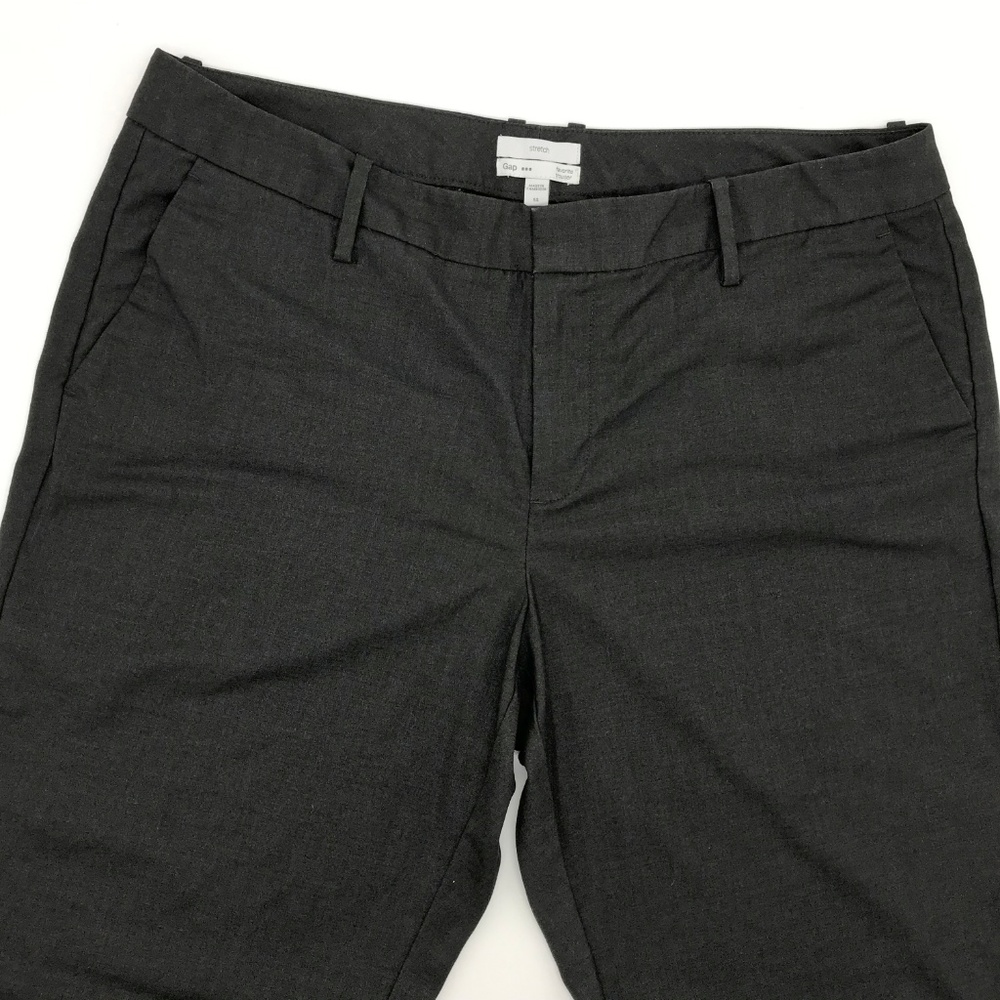 GAP Charcoal Gray Stretch Favorite Trousers 14 - Picture 2 of 6